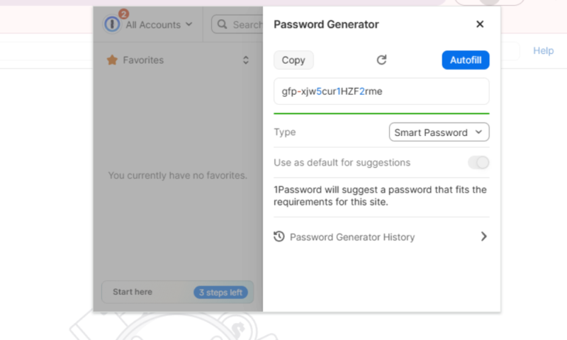1password generator