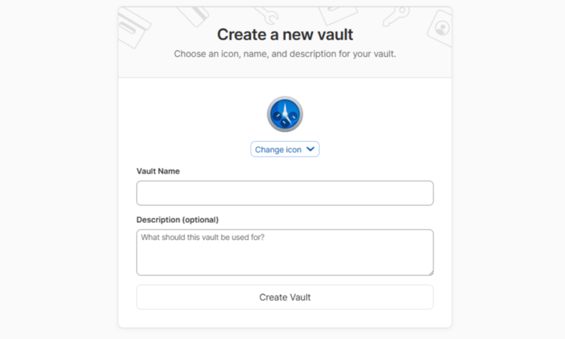 1password vault