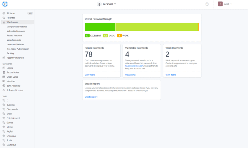 1password watchtower 1