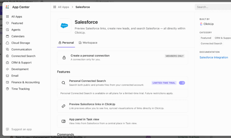 ClickUp Salesforce integration
