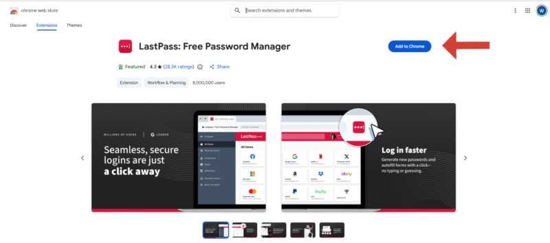 lastpass chrome extension