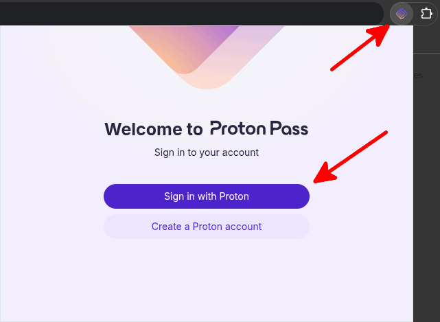 proton pass extension sign-in