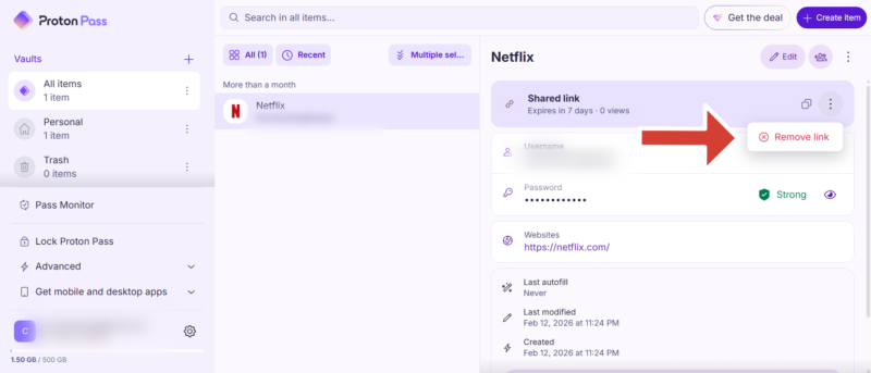 remove-link-proton-pass remove link proton pass