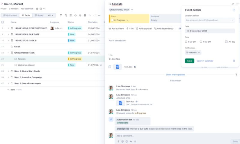 wrike google calendar integration