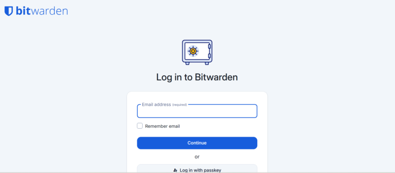 login bitwarden
