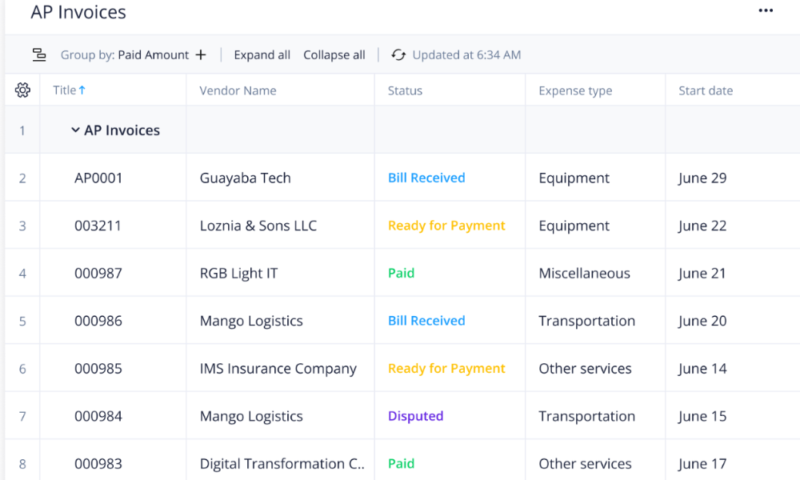 wrike project management software invoicing