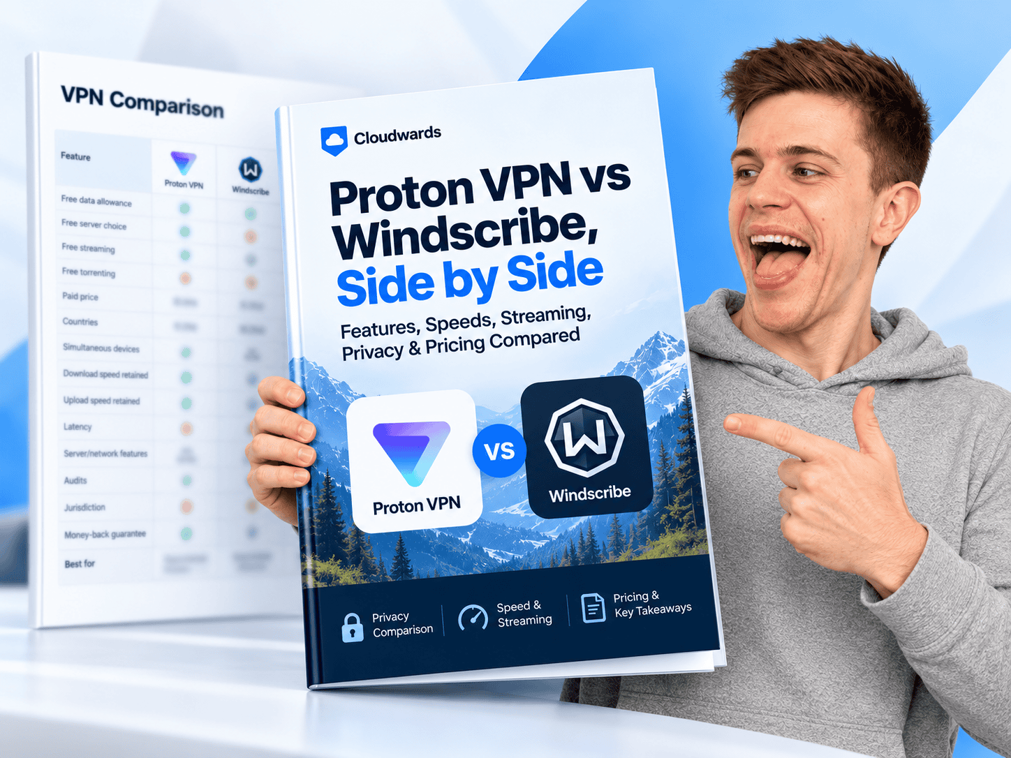Proton VPN vs Windscribe comparison chart preview